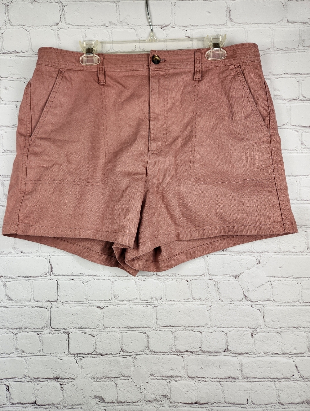 Madewell Mauve-Pink High-Rise Shorts